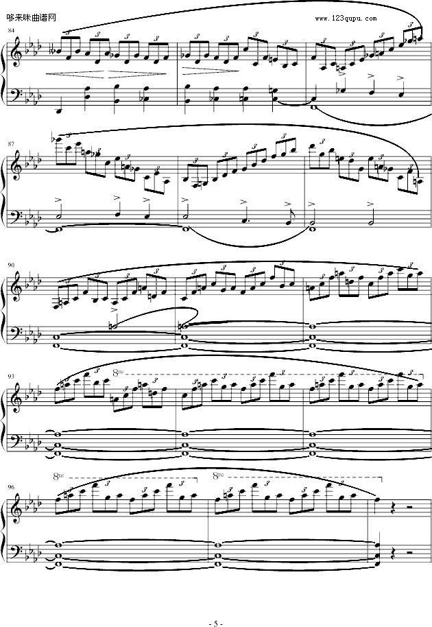 夜曲-心兰制谱版-肖邦钢琴曲谱（图5）