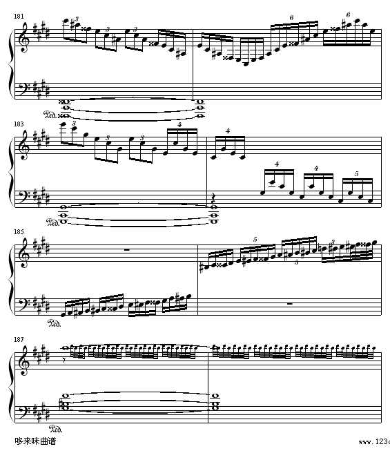 月光(第三乐章)-贝多芬钢琴曲谱（图16）