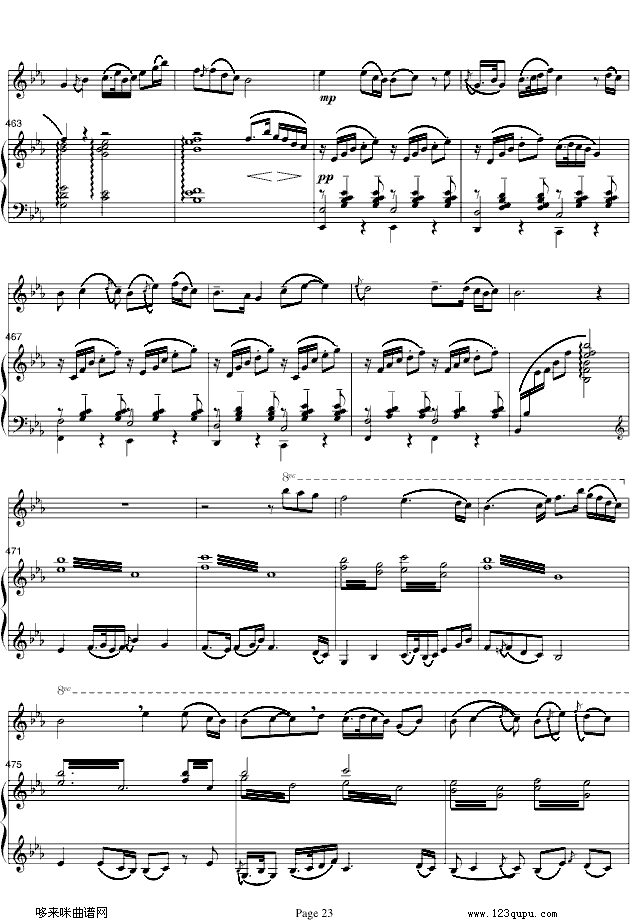 梁山伯与祝英台-小提琴/钢琴-陈钢钢琴曲谱（图23）