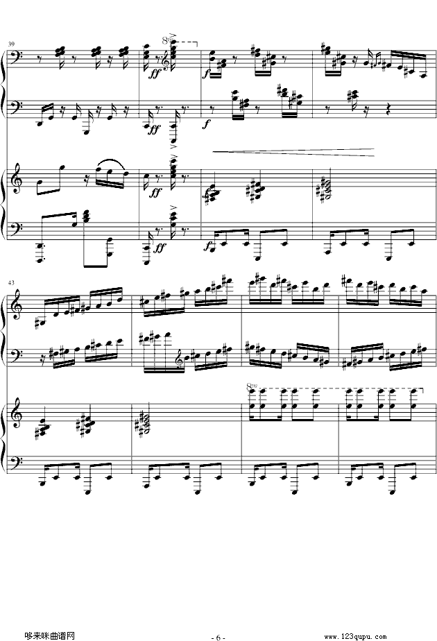 爵士双钢琴奏鸣曲第三乐章-米约钢琴曲谱（图6）