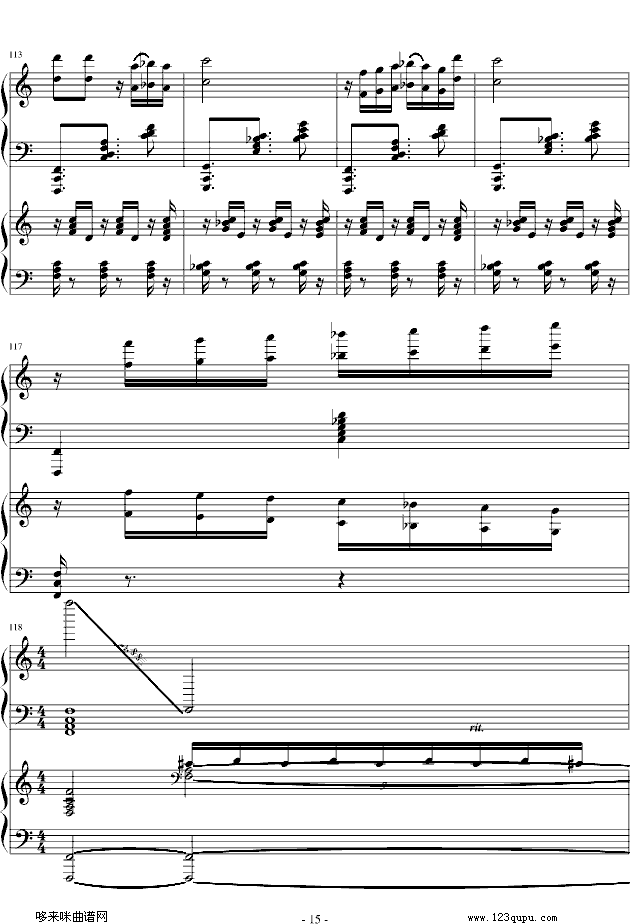 爵士双钢琴奏鸣曲第三乐章-米约钢琴曲谱（图15）