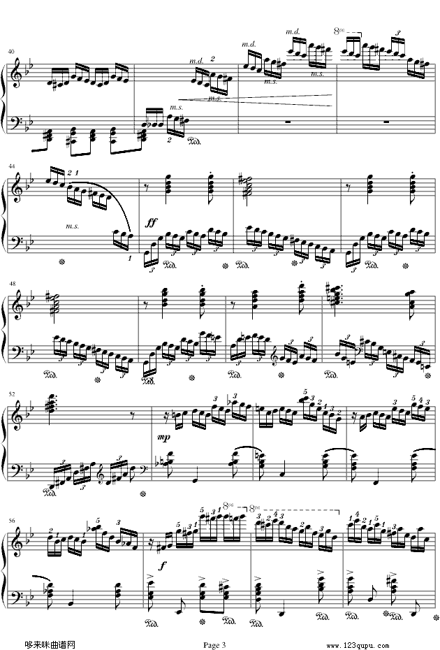 练习曲Op.72 No.2-莫什科夫斯基钢琴曲谱（图3）