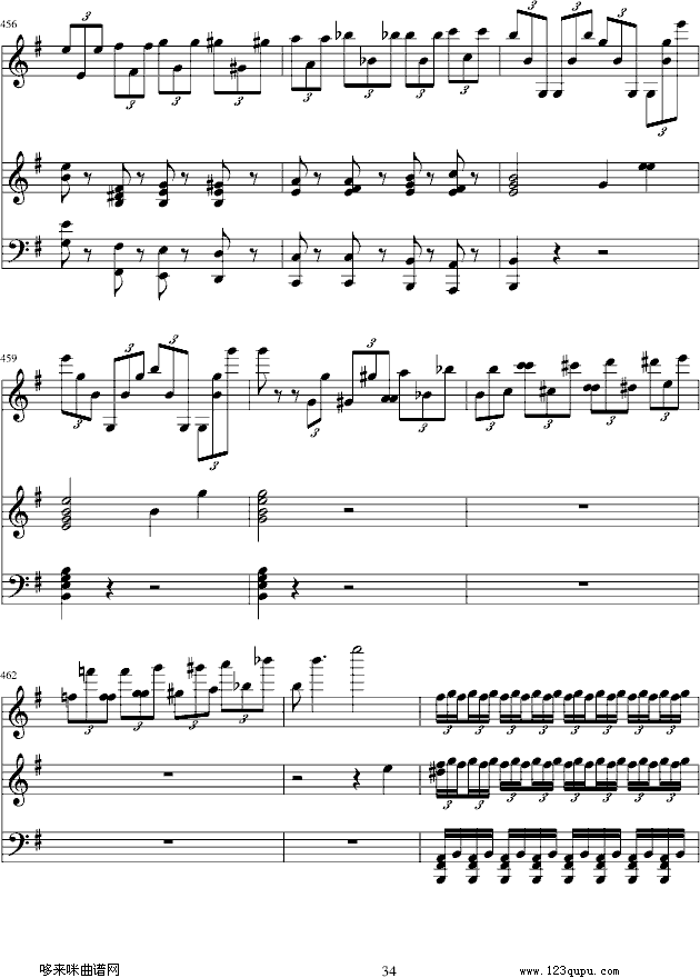 e小调小提琴协奏曲-门德尔松钢琴曲谱（图34）
