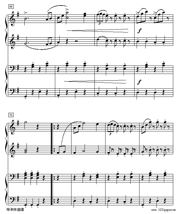 拉德斯基进行曲-约翰·斯特劳斯钢琴曲谱（图9）