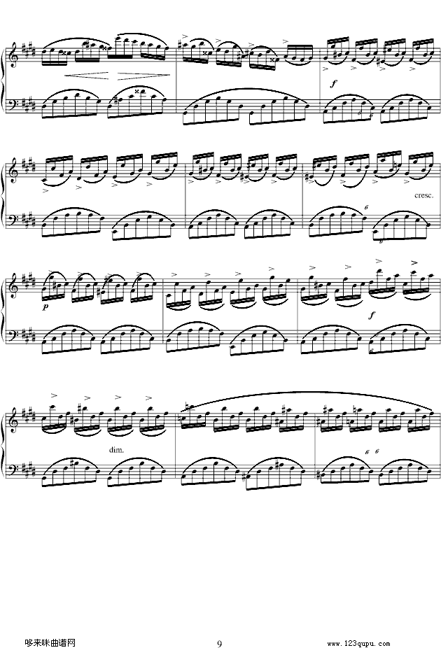 幻想即兴曲Op.66-肖邦钢琴曲谱（图9）