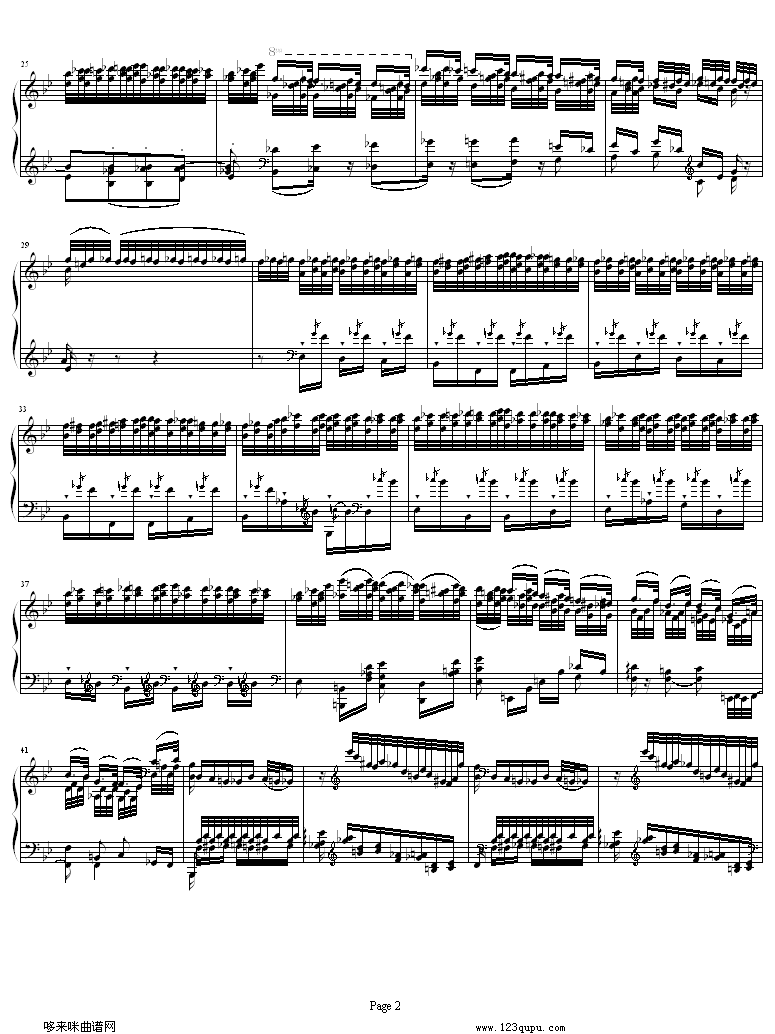 超凡练习曲 鬼火-李斯特钢琴曲谱（图2）