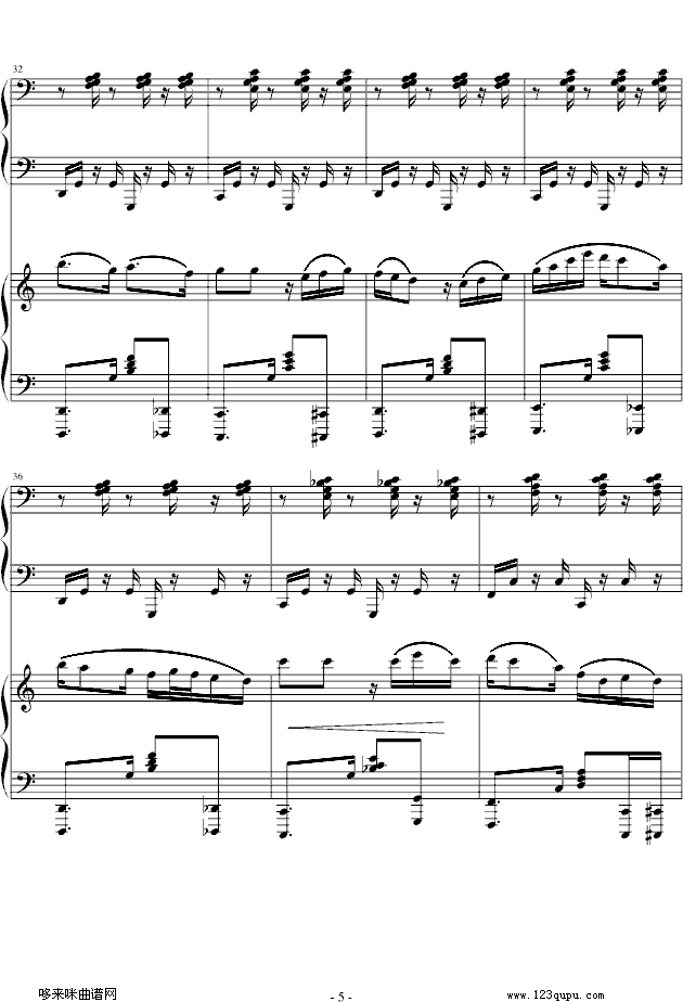 爵士双钢琴奏鸣曲第三乐章-米约钢琴曲谱（图5）
