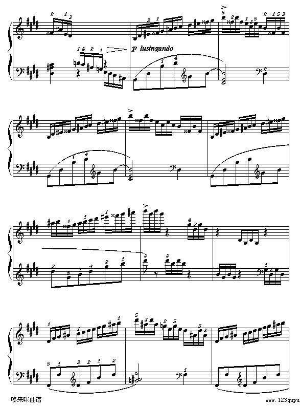 E大调练习曲-莫什科夫斯基钢琴曲谱（图2）