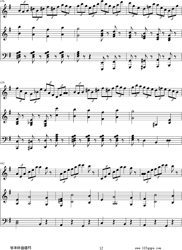 e小调小提琴协奏曲-门德尔松钢琴曲谱（图32）