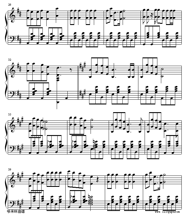 铃儿响叮当-贝多芬钢琴曲谱（图3）