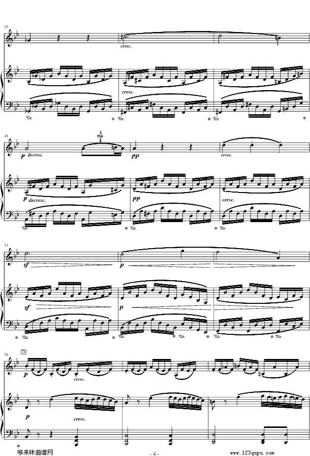 贝多芬-春天奏鸣曲第二乐章-贝多芬钢琴曲谱（图4）