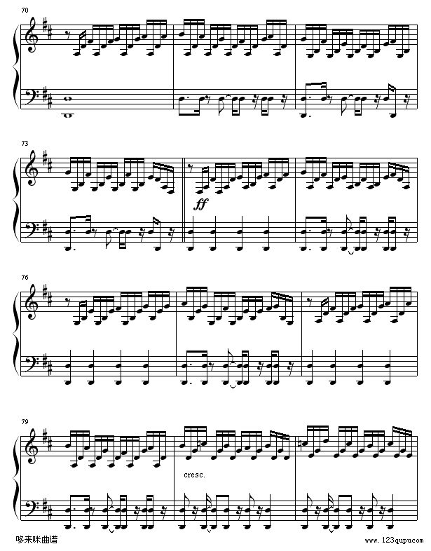回到金字塔-PAUL MAURIAT钢琴曲谱（图6）