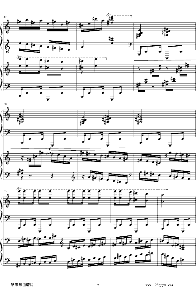 爵士双钢琴奏鸣曲第三乐章-米约钢琴曲谱（图7）