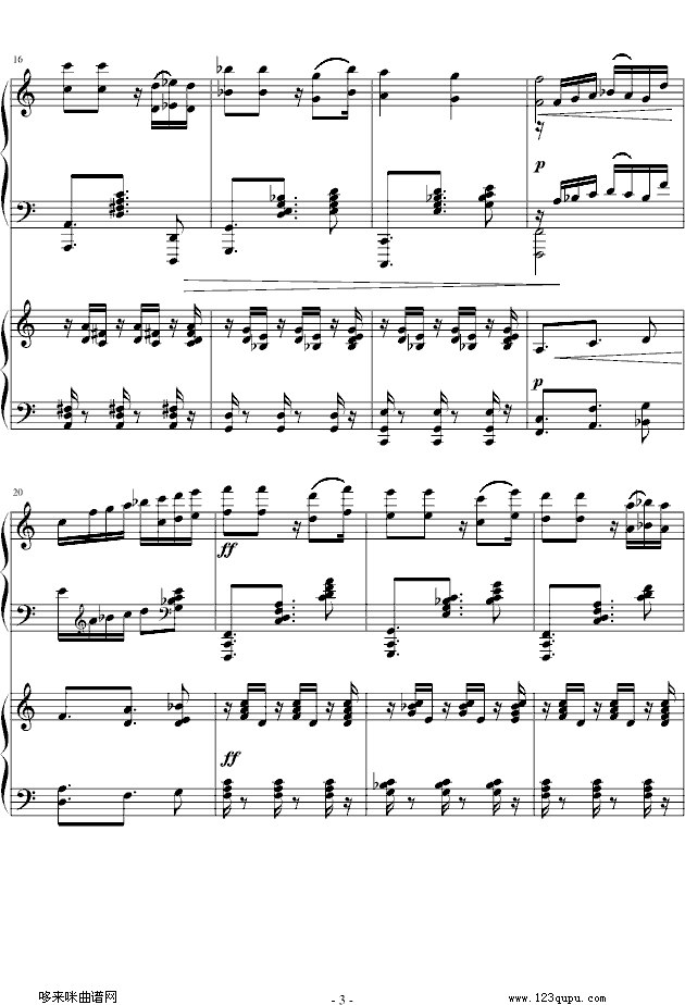 爵士双钢琴奏鸣曲第三乐章-米约钢琴曲谱（图3）