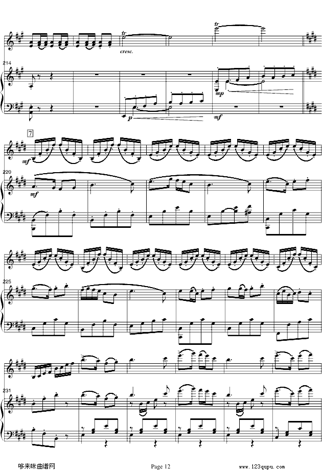 梁山伯与祝英台-小提琴/钢琴-陈钢钢琴曲谱（图12）