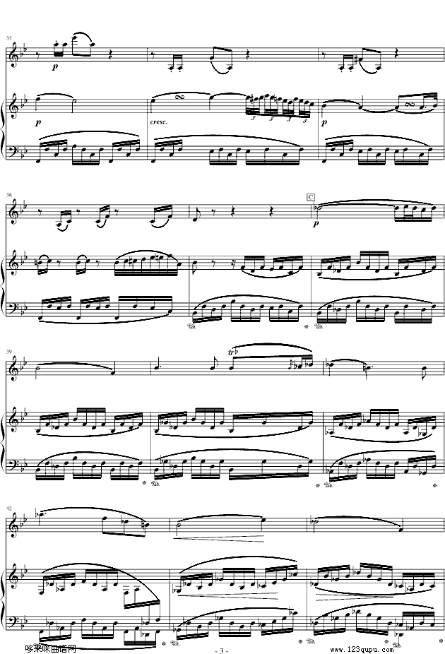 贝多芬-春天奏鸣曲第二乐章-贝多芬钢琴曲谱（图3）