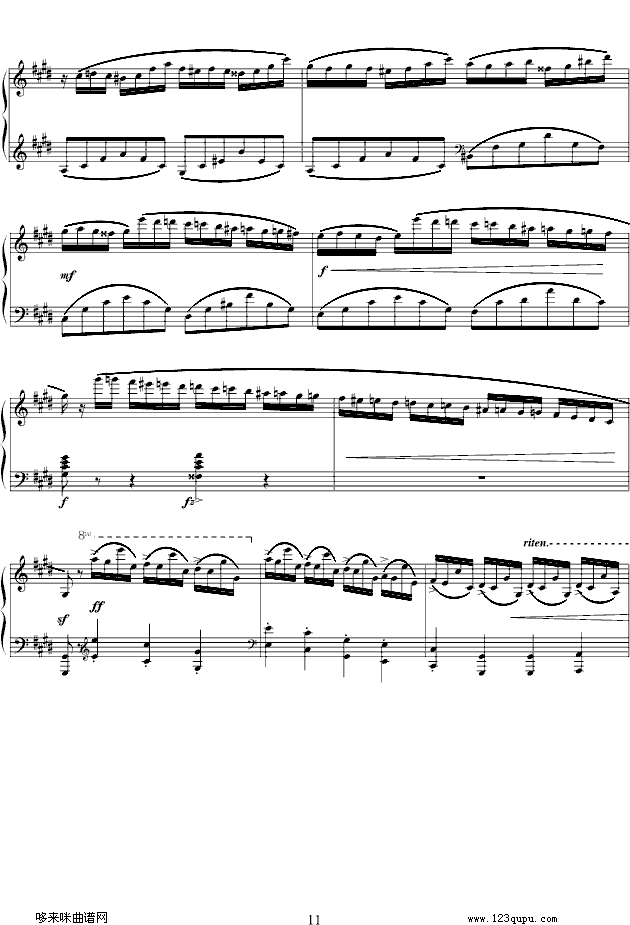 幻想即兴曲Op.66-肖邦钢琴曲谱（图11）
