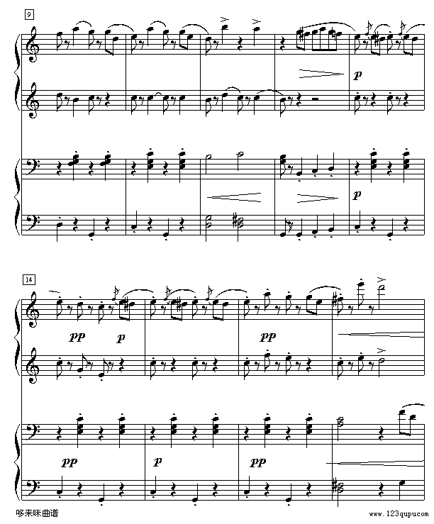 拉德斯基进行曲-约翰·斯特劳斯钢琴曲谱（图2）