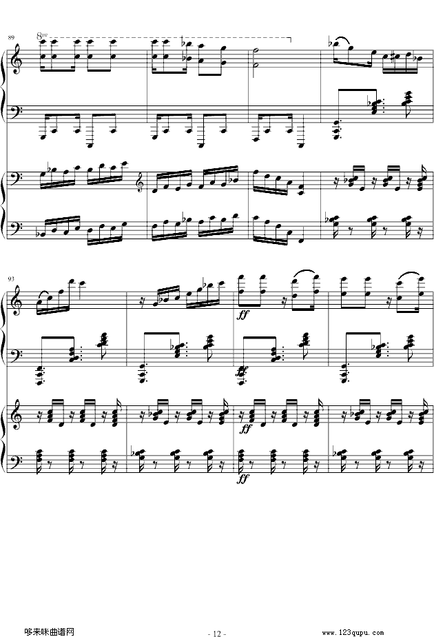 爵士双钢琴奏鸣曲第三乐章-米约钢琴曲谱（图12）