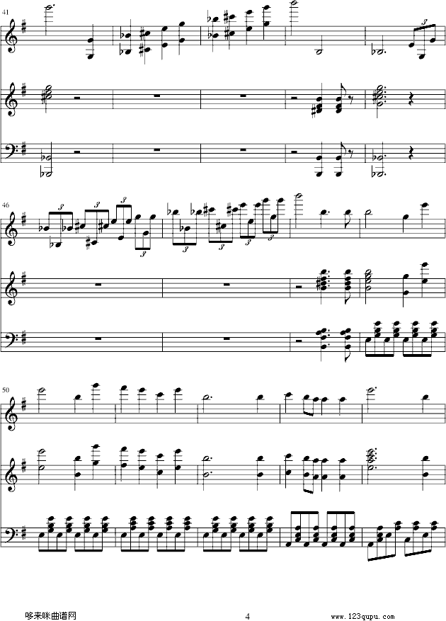e小调小提琴协奏曲-门德尔松钢琴曲谱（图4）