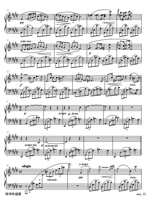 升c小调夜曲-肖邦钢琴曲谱（图2）