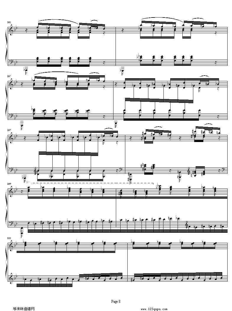 超凡练习曲 鬼火-李斯特钢琴曲谱（图8）