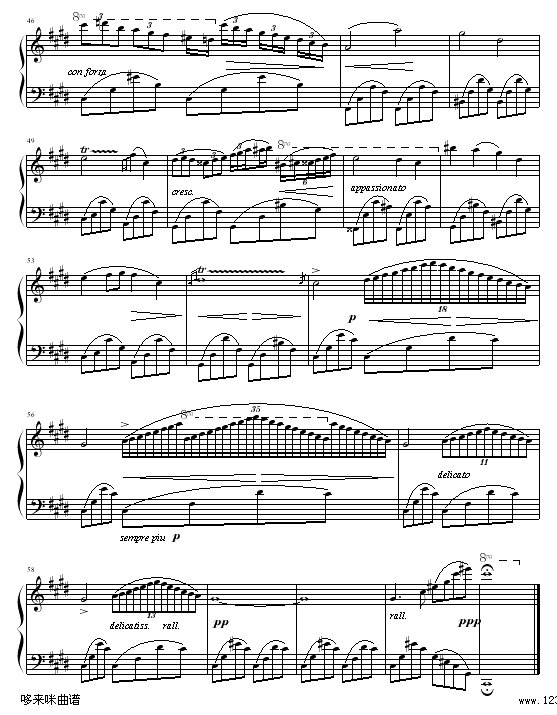升c小调夜曲-肖邦钢琴曲谱（图3）