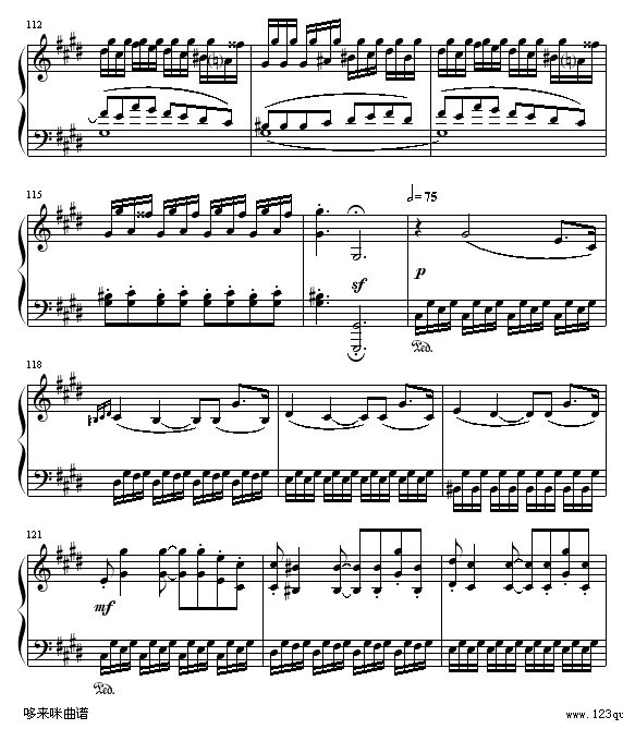 月光(第三乐章)-贝多芬钢琴曲谱（图10）