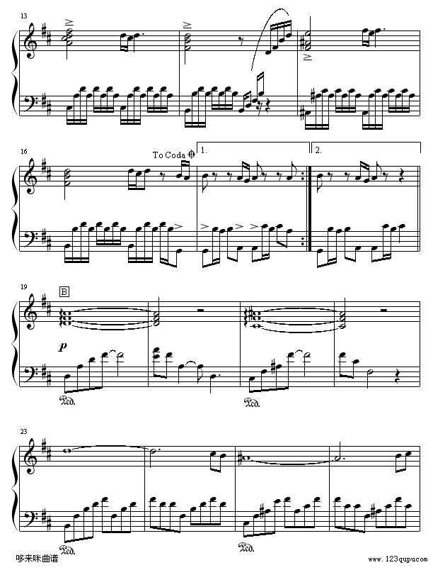 回到金字塔-PAUL MAURIAT钢琴曲谱（图2）