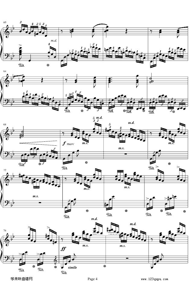 练习曲Op.72 No.2-莫什科夫斯基钢琴曲谱（图4）