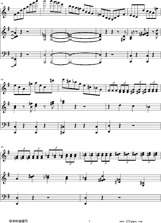 e小调小提琴协奏曲-门德尔松钢琴曲谱（图7）