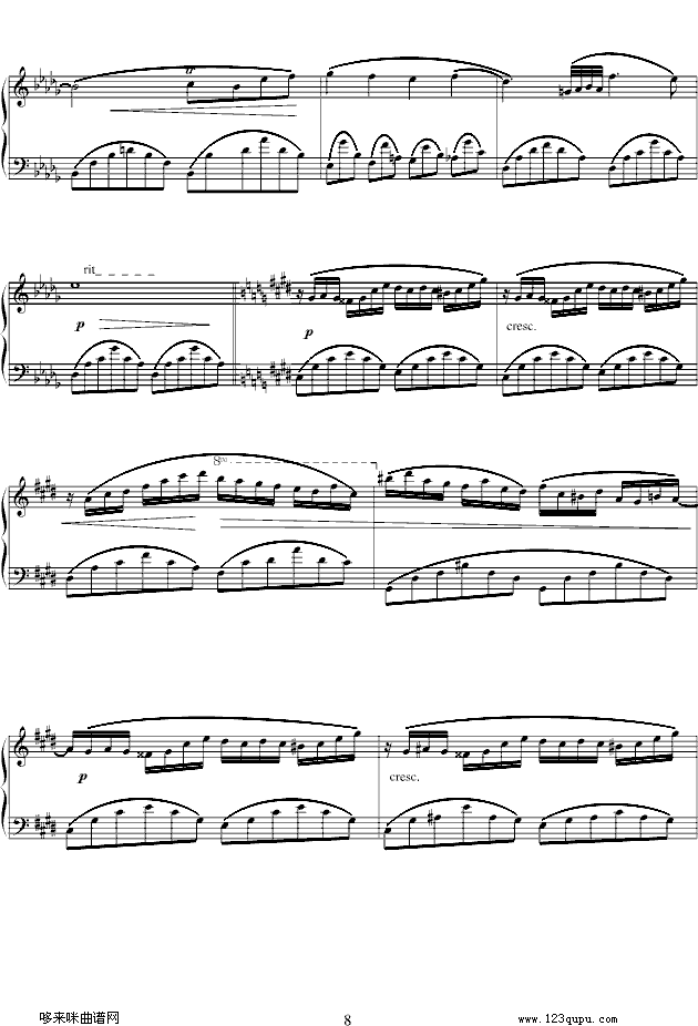 幻想即兴曲Op.66-肖邦钢琴曲谱（图8）