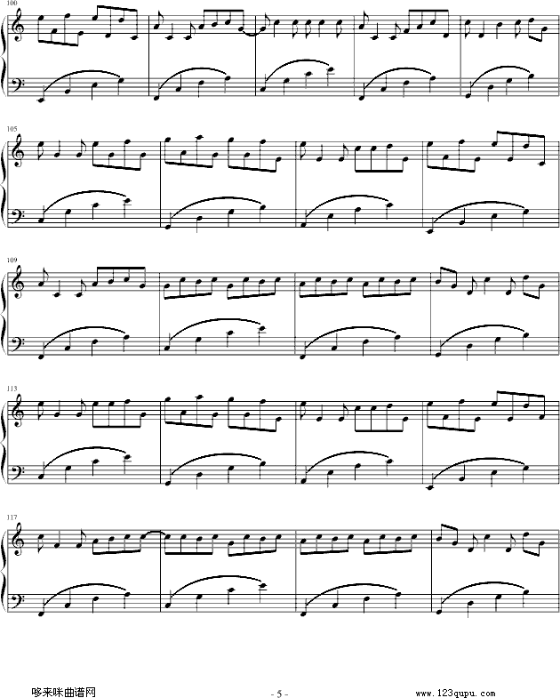卡农-最简版-帕赫贝尔-Pachelbel钢琴曲谱（图5）