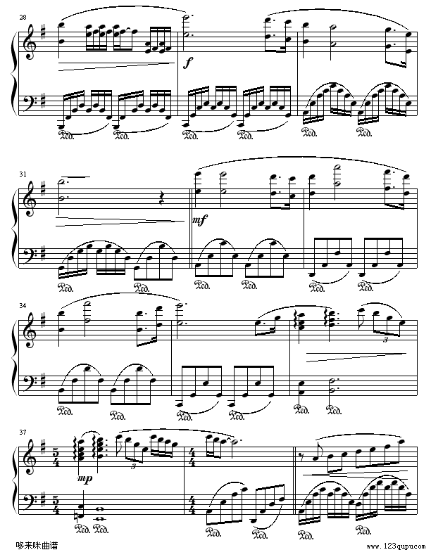 海边的星空-克莱德曼钢琴曲谱（图3）