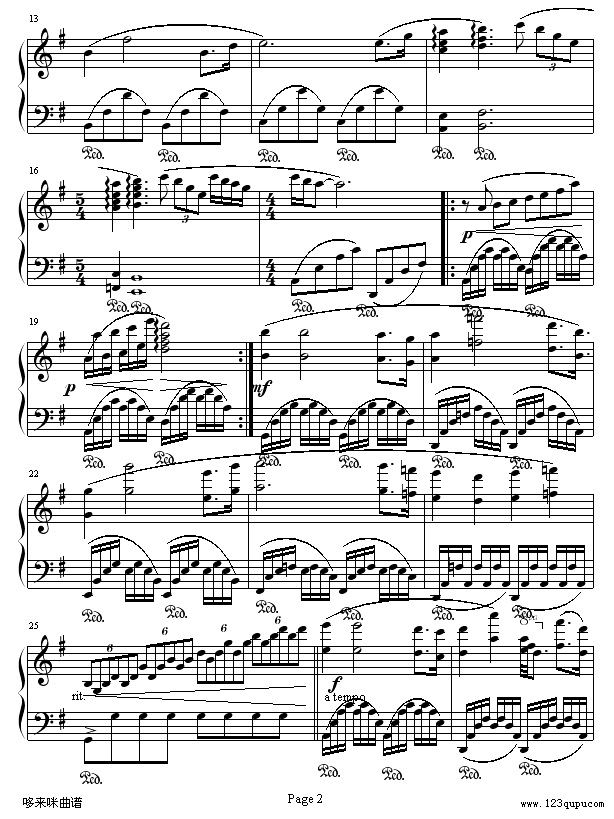 海边的星空-克莱德曼钢琴曲谱（图2）