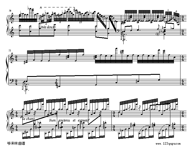 水妖(Gaspard de la Nuit- 1. Ondine.Lent)-拉威尔-Ravel钢琴曲谱（图8）