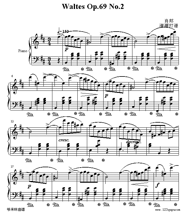 Waltes_69_2-肖邦钢琴曲谱（图1）