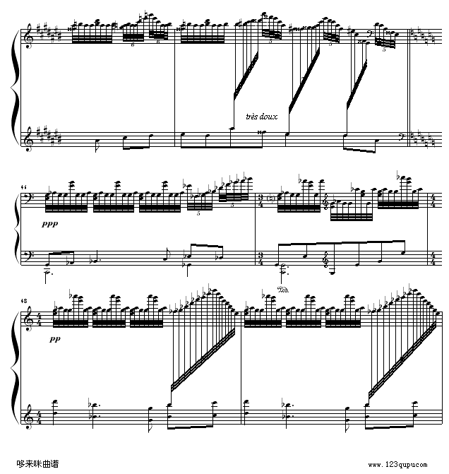 水妖(Gaspard de la Nuit- 1. Ondine.Lent)-拉威尔-Ravel钢琴曲谱（图7）