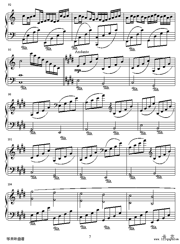 Canon Mix Vision-帕赫贝尔-Pachelbel钢琴曲谱（图7）