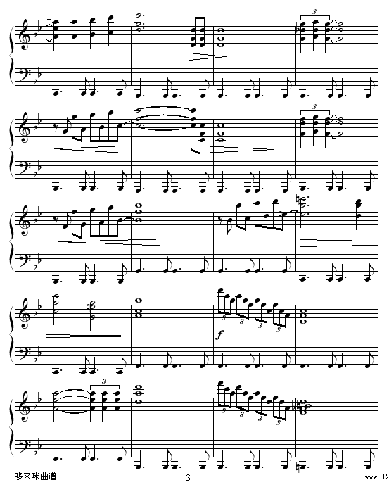 感伤的混合曲-克莱德曼钢琴曲谱（图3）