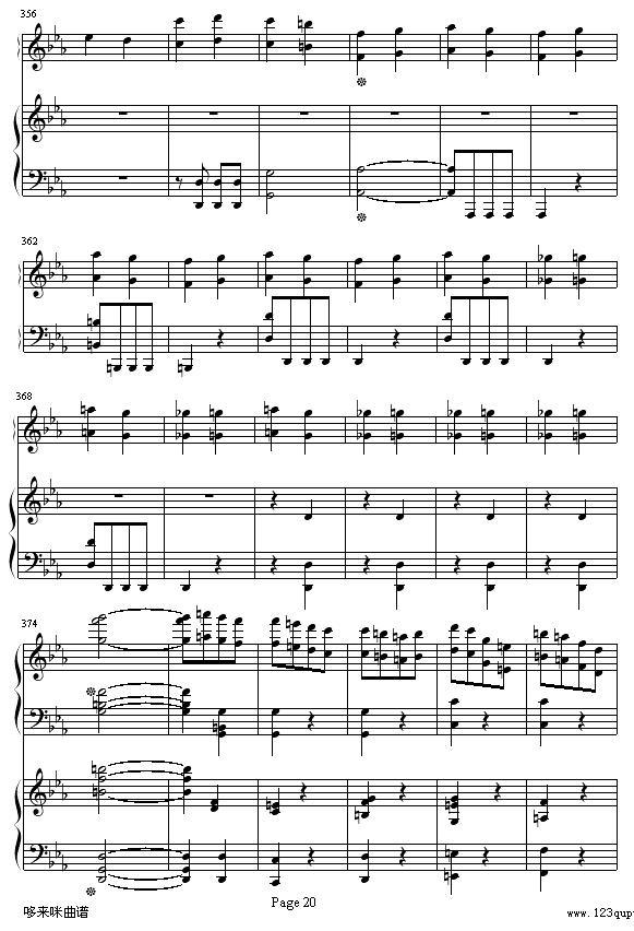 《命运》第一乐章-贝多芬钢琴曲谱（图20）