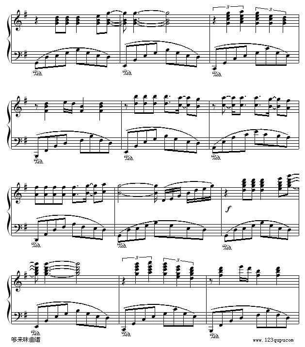 花心-克莱德曼钢琴曲谱（图3）