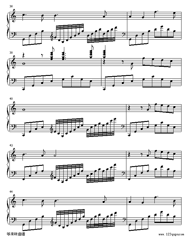 罗曼史-克莱德曼钢琴曲谱（图3）
