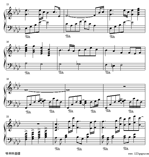 古寺晨光-Naoyuki Onda钢琴曲谱（图2）