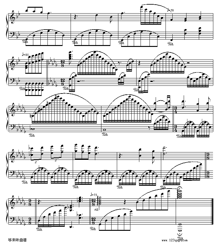 记忆-克莱德曼钢琴曲谱（图4）