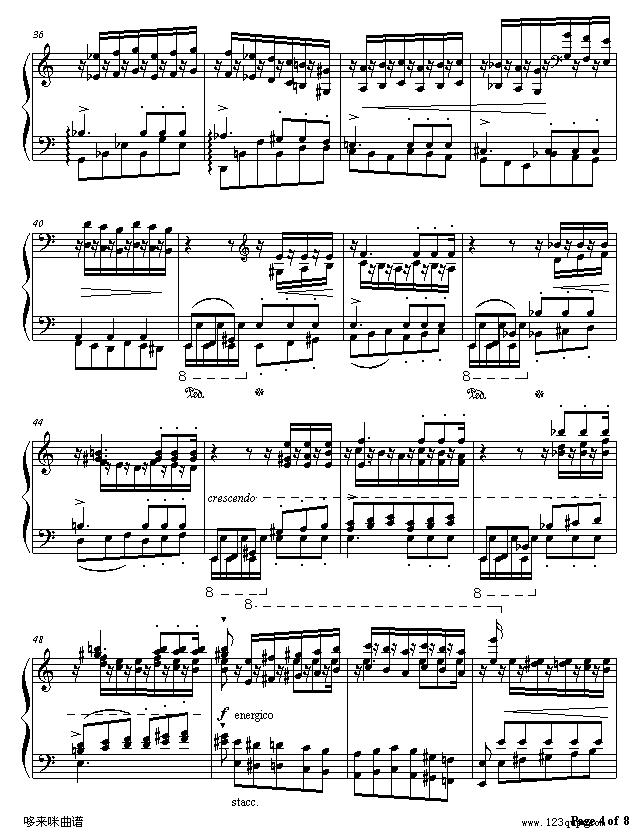 李斯特超凡练习曲第二首-李斯特钢琴曲谱（图4）