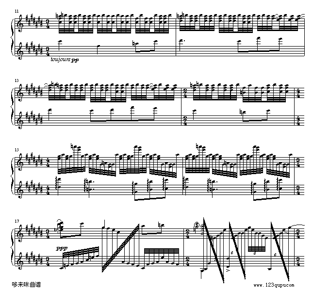 水妖(Gaspard de la Nuit- 1. Ondine.Lent)-拉威尔-Ravel钢琴曲谱（图2）