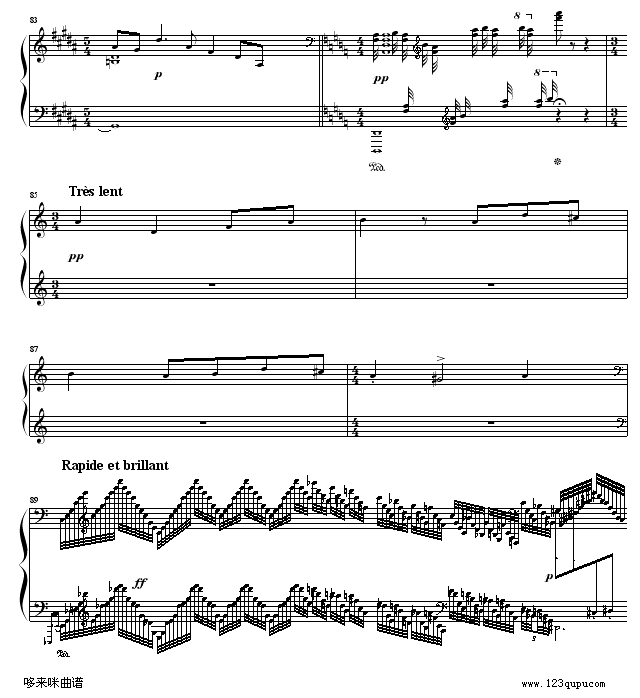 水妖(Gaspard de la Nuit- 1. Ondine.Lent)-拉威尔-Ravel钢琴曲谱（图14）