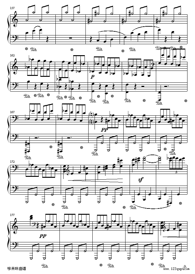 悲怆奏鸣曲第一乐章-贝多芬钢琴曲谱（图9）