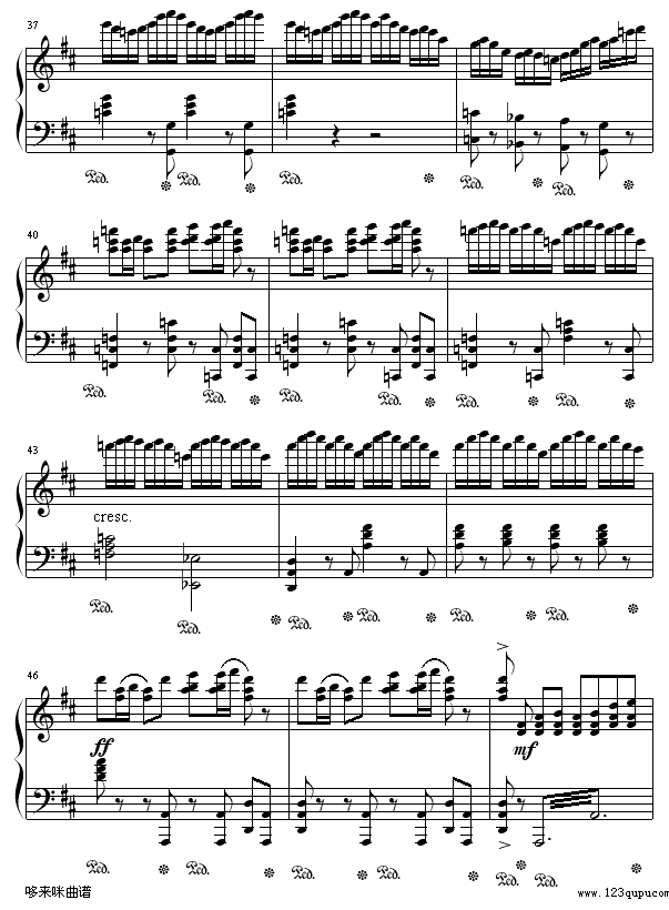 婚礼场面舞-世界名曲钢琴曲谱（图4）